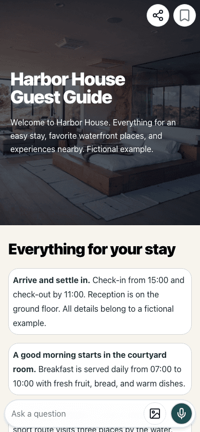 Guida digitale per gli ospiti durante un soggiorno in hotel